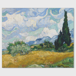 Vetefält med Cypresses av Vincent Van Gogh Presentpapper