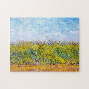 Vetefält med en Lark av Vincent Van Gogh Pussel