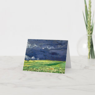 Vetefält under fördunklad himmelVan Gogh konst Kort