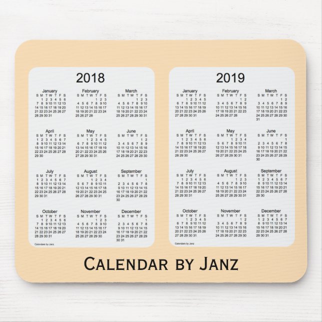 Vetekalender 2018-2019 av Janz Mousepad Musmatta (Framsidan)