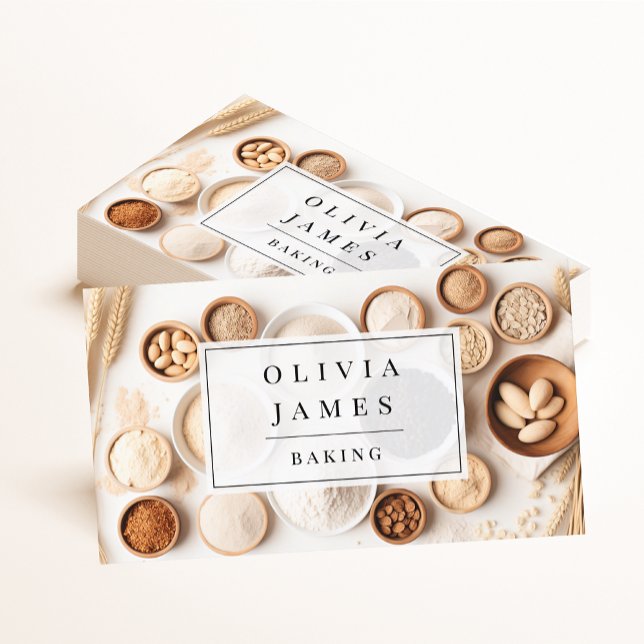 Vetemjöl Baking for Cake Bakery Pastry Chef Visitkort (Skapare uppladdad)