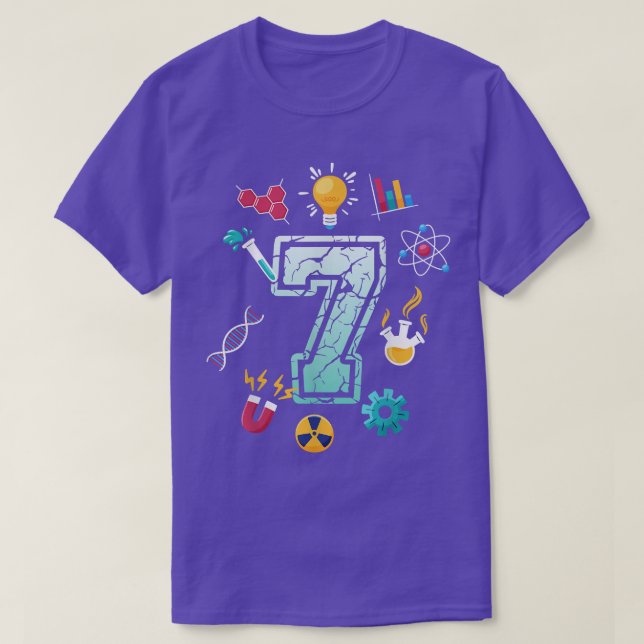 Vetenskap 7 Åldershögskolan Party Scientifi T Shirt (Design framsida)