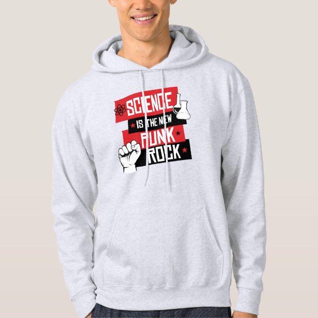 VETENSKAP ÄR DET NYA STRAFFET STEN HOODIE (Framsida)