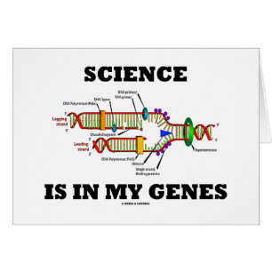 Vetenskap är i min gener (DNA-replicationen) Hälsningskort