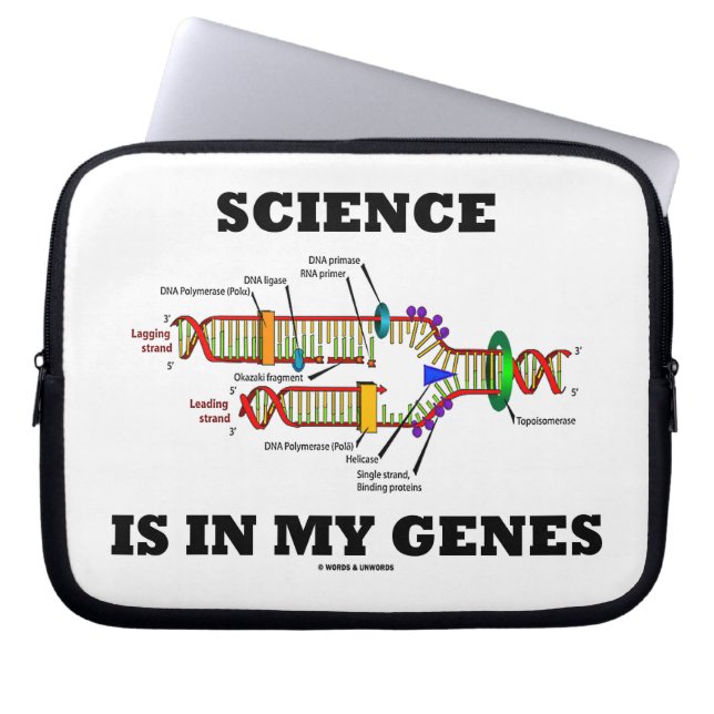 Vetenskap är i min gener (DNA-replicationen) Laptop Sleeve (Framsidan)