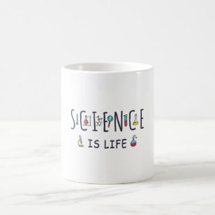Vetenskap är livet kaffemugg