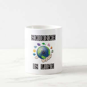 Vetenskap är livet kaffemugg