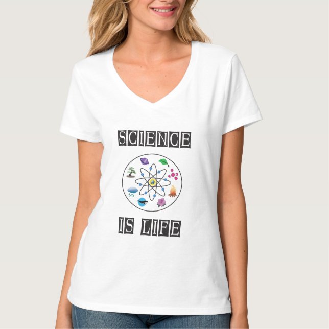 Vetenskap är livet t shirt (Framsida)