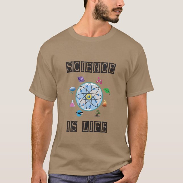 Vetenskap är livet t shirt (Framsida)