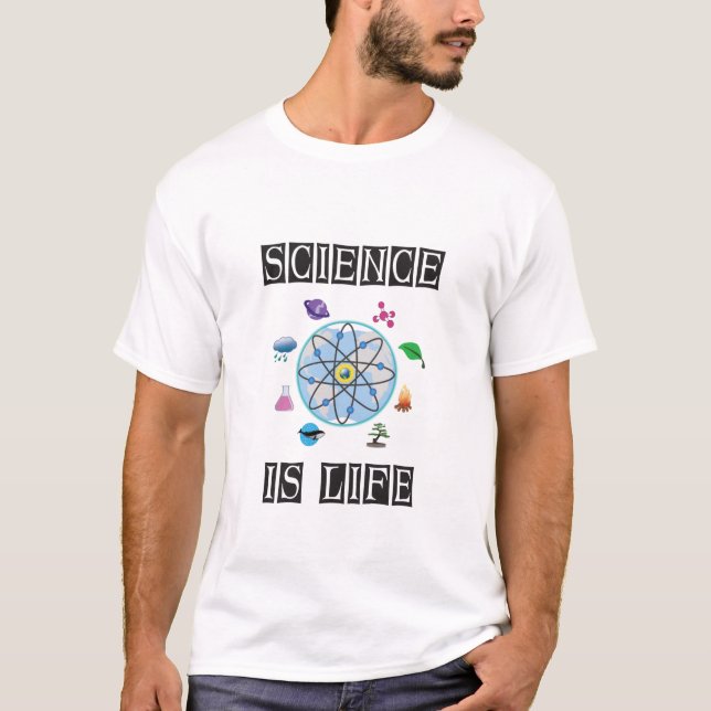 Vetenskap är livet t shirt (Framsida)