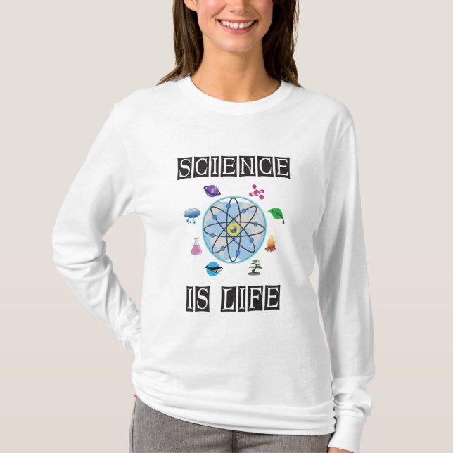 Vetenskap är livet t shirt (Framsida)