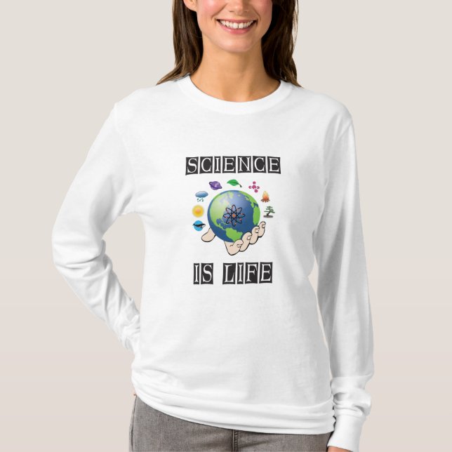Vetenskap är livet t shirt (Framsida)