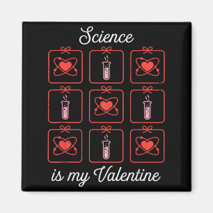 Vetenskap är min Valentine kemi Atom provrör T Magnet