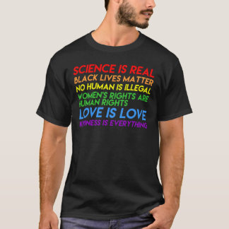 Vetenskap är verkliga svart liv betyder kärlek är t shirt