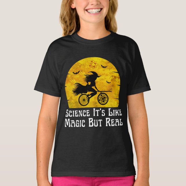 vetenskap det är som magi men äkta t shirt (Framsida)