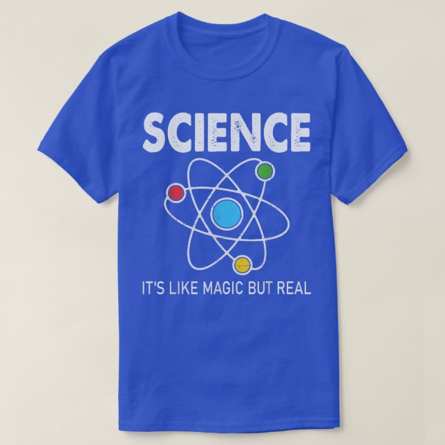 Vetenskap Det är som Magic men Real Science Teache T Shirt (Design framsida)
