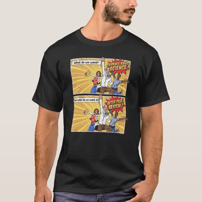 Vetenskap Efter Peer Review  Vetenskap T Shirt (Framsida)