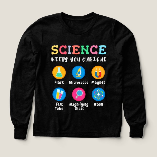Vetenskap håller dig nyfiken t shirt (Design framsida)