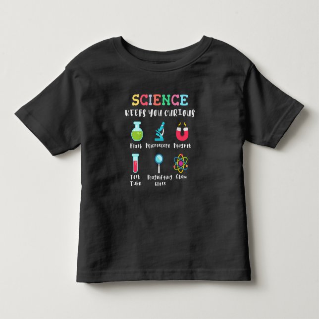 Vetenskap håller dig nyfiken t shirt (Framsida)