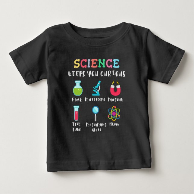 Vetenskap håller dig nyfiken t shirt (Framsida)