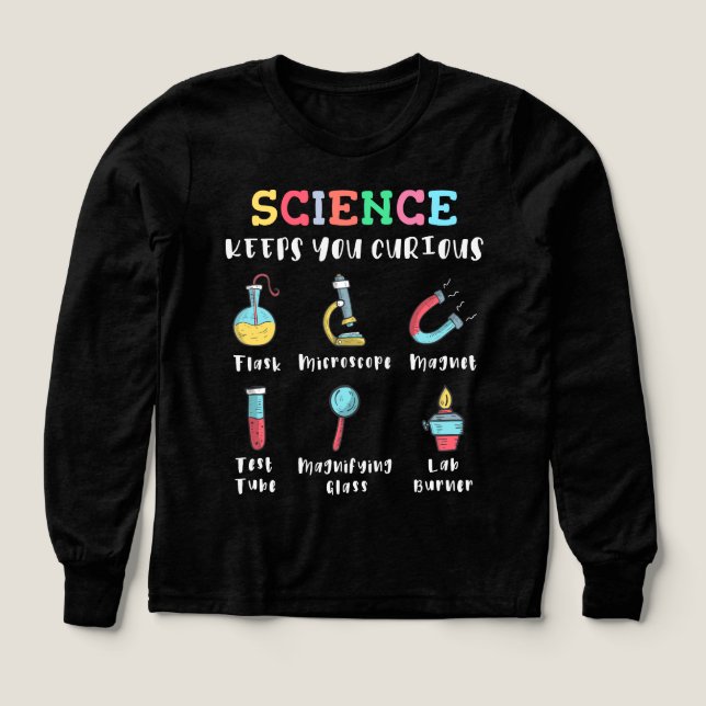Vetenskap håller dig nyfiken t shirt (Design framsida)