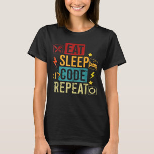 Vetenskap i Eat Code Sföreliggande programdator T Shirt