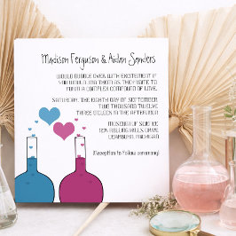 Vetenskap i Kärlek bröllopsinbjudan Inbjudningar