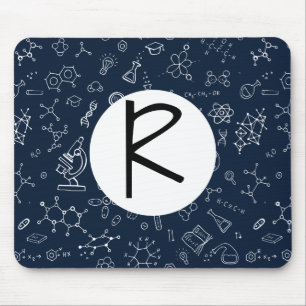Vetenskap / kemi klotter mönster monogram musmatta
