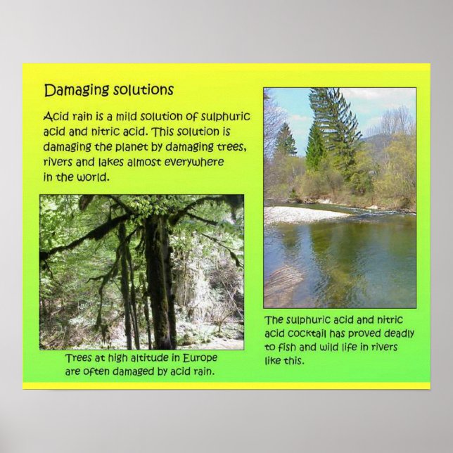 Vetenskap, kemi, lösningar, miljö poster (Framsidan)