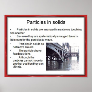 Vetenskap, kemi, partiklar i fast form poster