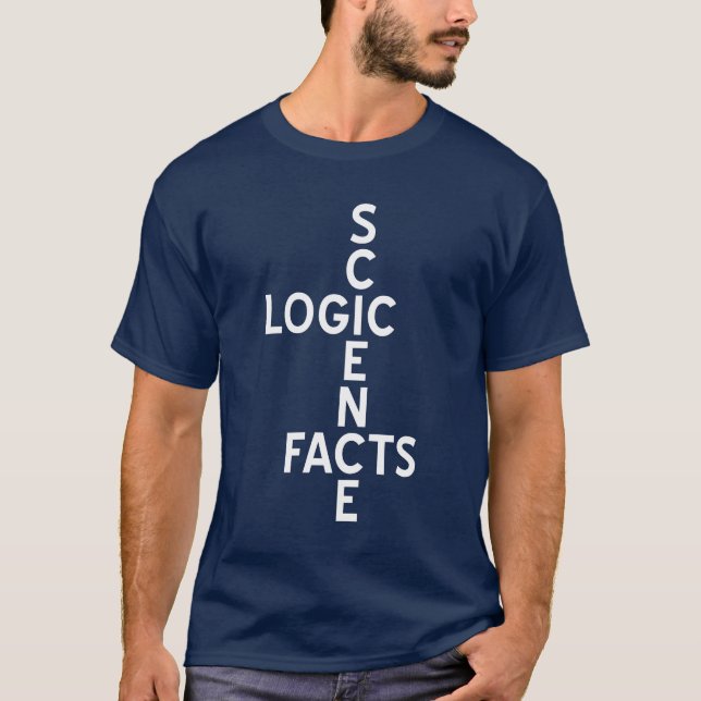 Vetenskap - logik - fakta t shirt (Framsida)