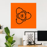 Vetenskap och teknik för atomenergi poster<br><div class="desc">Ge ditt utrymme en spricka av djärv energi med den här slående atomkraften poster. Med en elegant svart atom-design med orbitande elektroner och en blixtkärna i en levande orange, tillför den här vetenskapstexten ett modernt och intellektuellt perspektiv till vilket rum som helst. Den här poster är idealisk för klassrum, hemkontor,...</div>