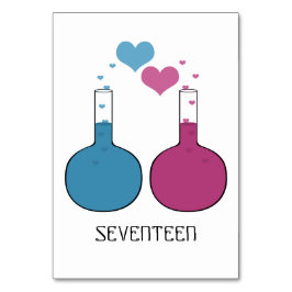 Vetenskap om kortet Kärlek Bröllop Bord Bordsnummer