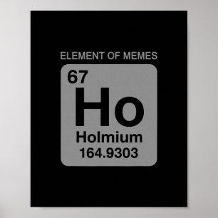 Vetenskap Periodiska Systemet 67 Meme Element Av M Poster