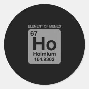 Vetenskap Periodiska Systemet 67 Meme Element Av M Runt Klistermärke