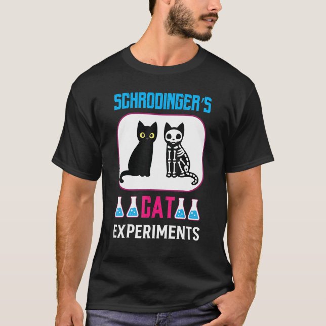 Vetenskap Schrödingers katt-experiment T Shirt (Framsida)