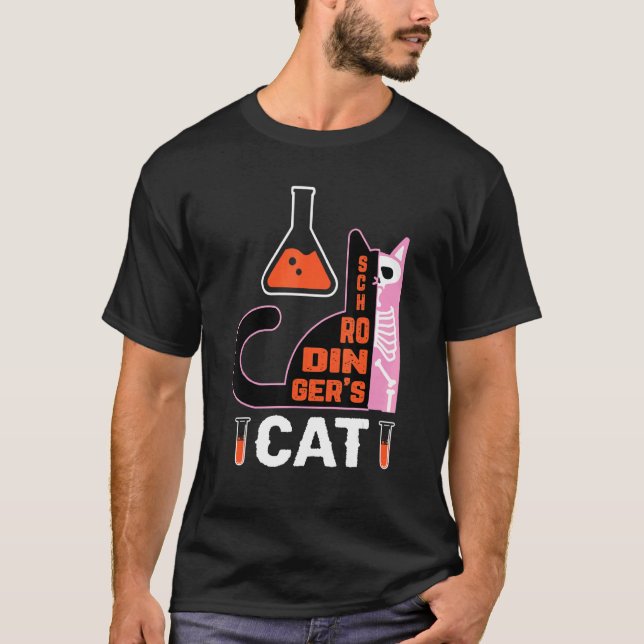 Vetenskap Schrödingers katt T Shirt (Framsida)