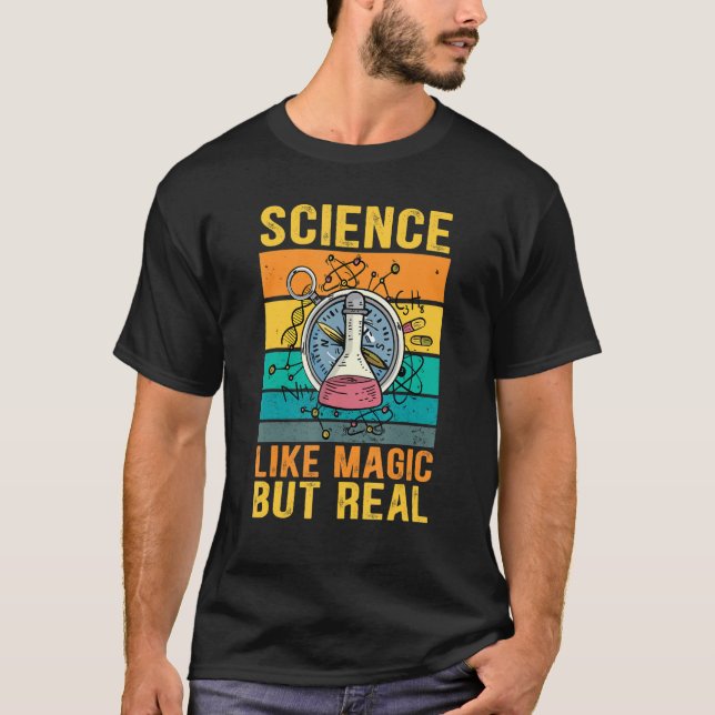 Vetenskap som magi men verklig t shirt (Framsida)