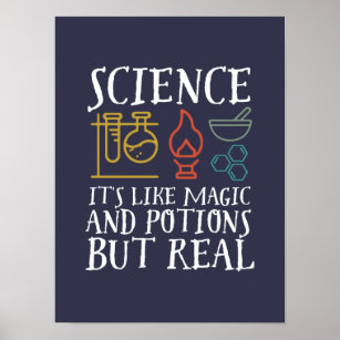 Vetenskap som magi och potion Geek Nerd Scientist Poster