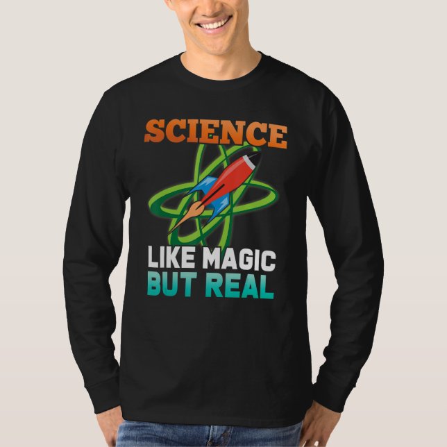 Vetenskap som Magic men Real Scientist Chemist Ast T Shirt (Framsida)