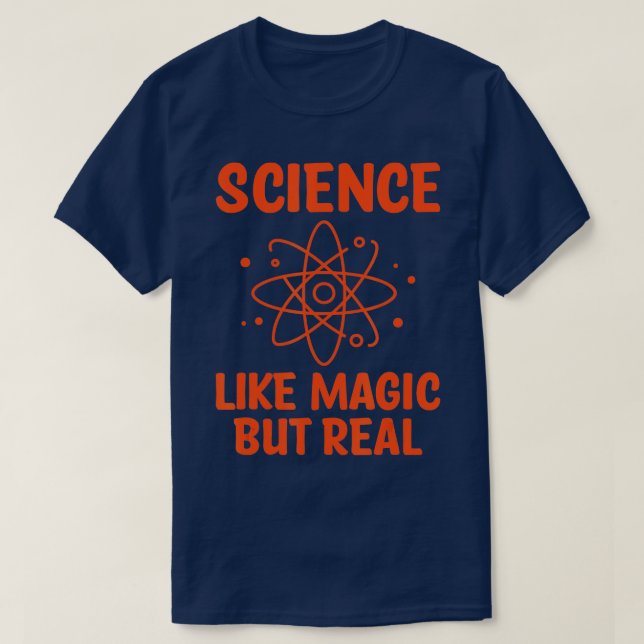 Vetenskap som Magic men Real Scientist Science var T Shirt (Design framsida)