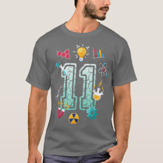 Vetenskapen 11 år gammal födelsedagsskola Party Sc T Shirt