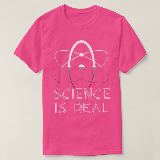 Vetenskapen är en riktig atom fysiker fysiker fysi t shirt (Design framsida)