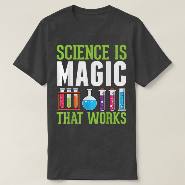 Vetenskapen är Magic som fungerar Lille Scientist  T Shirt (Design framsida)
