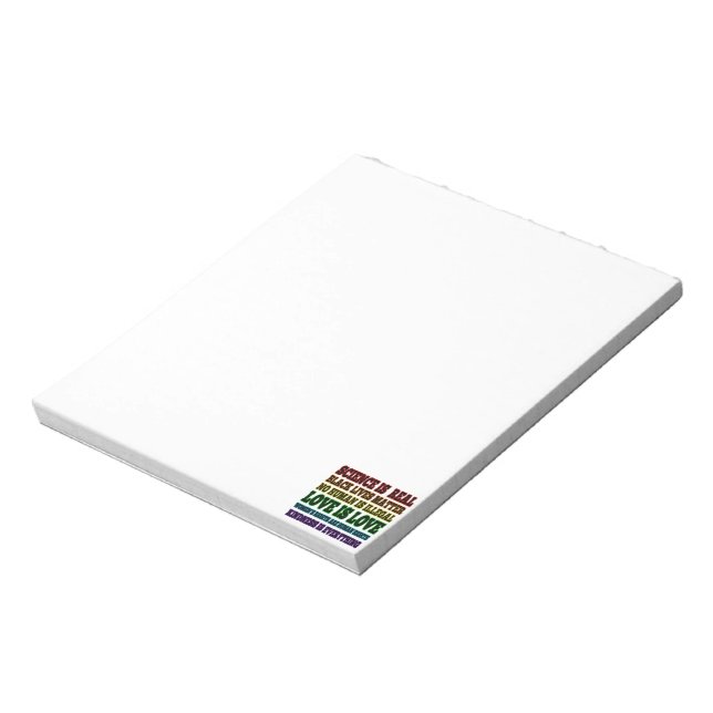 Vetenskapen är Real Black Lives Matter Anteckningsblock (Roterad)