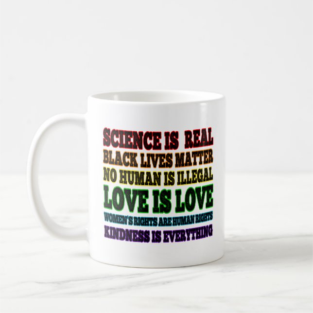 Vetenskapen är Real Black Lives Matter Kaffemugg (Vänster)