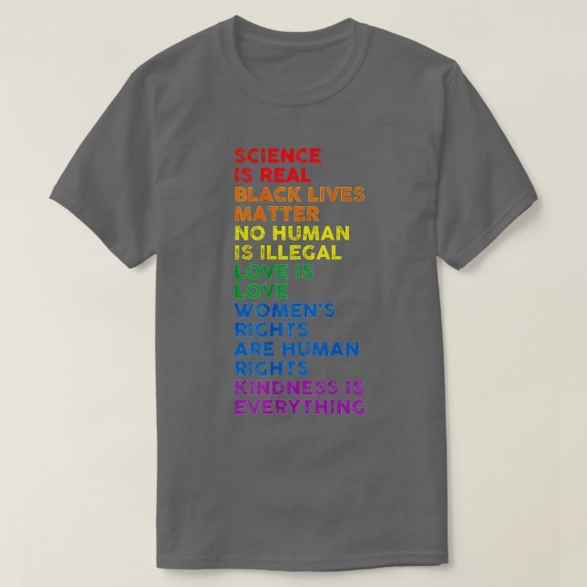 Vetenskapen är Real Black Lives Matter Pride Month T Shirt (Design framsida)