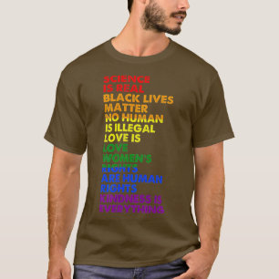 Vetenskapen är Real Black Lives Matter Pride Month T Shirt