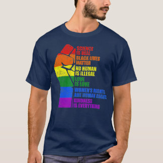 Vetenskapen är Real Black Lives Matter Pride Month T Shirt