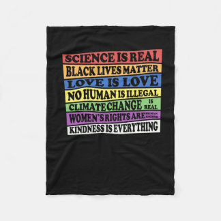 Vetenskapen är sann - Svarta liv - Kärlek är Kärle Fleecefilt